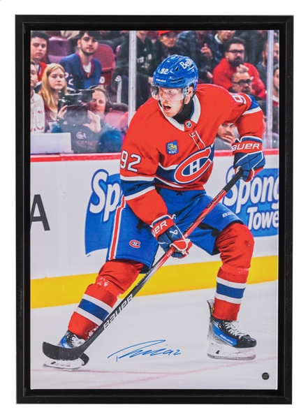 Patrick Laine Montreal Canadiens Signed Framed Canvas (22 1/2”  x 31 1/2”)  