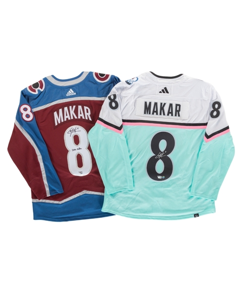 Cale Makar Signed Colorado Avalanche Jersey with "Calder" Annotation & Signed 2023 NHL All-Star Game Jersey - Fanatics Holograms & Starside Signatures COAs