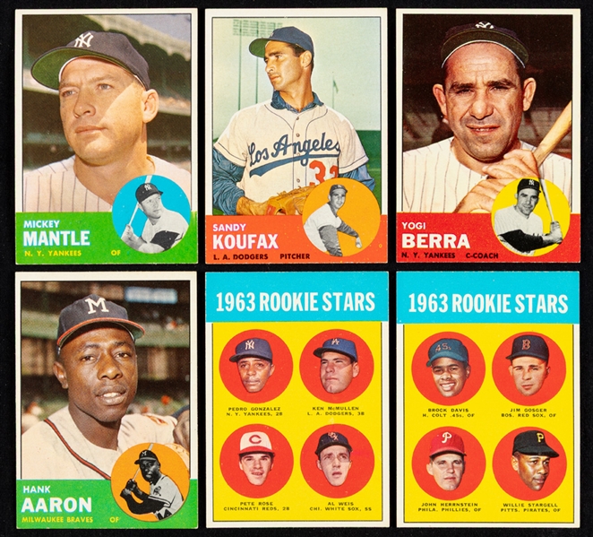 1963 Topps Baseball Complete 576-Card Set