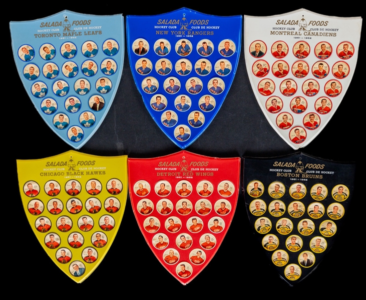 1961-62 Shirriff Hockey Coins Complete Set of 120 with Team Shields