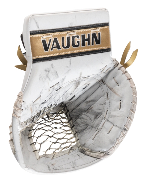 Mason McDonalds Game-Worn Vaughn Velocity V7 Glove Attributed to Charlottetown Islanders QMJHL Circa 2013-2016