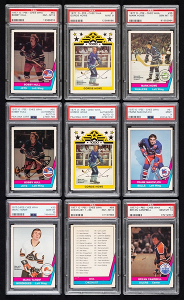 1977-78 O-Pee-Chee WHA Hockey Complete PSA-Graded 66-Card Set - 3rd Current Finest PSA Set with 9.11 Set Rating!