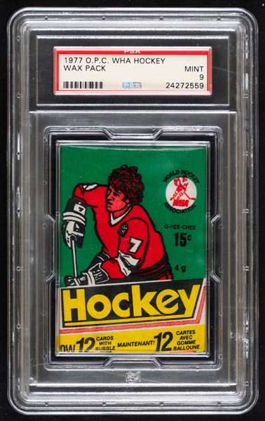 1977-78 O-Pee-Chee WHA Hockey Unopened Wax Pack - Graded PSA MINT 9