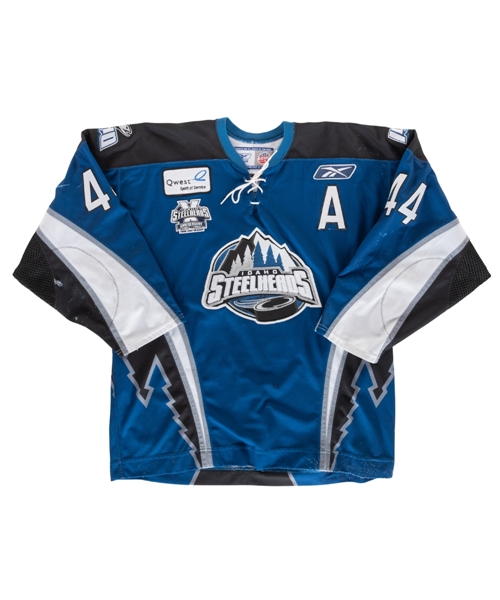 Darrell Hays 2006-07 ECHL Idaho Steelheads Game-Worn Alternate Captains Jersey with LOA - 10th Season Patch! - Kelly Cup Championship Season!