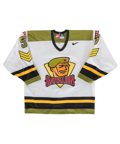 Paul Flache’s 2001-02 OHL Brampton Battalion Game-Worn Jersey with Team COA