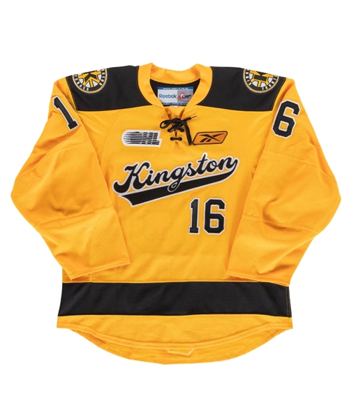 Dylan Staples Early-2010s OHL Kingston Frontenacs Game-Worn Third Jersey with LOA