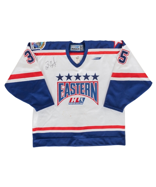 Zac Bierks 1998-99 IHL All-Star Game Signed "Eastern Conference" Game-Worn Jersey 