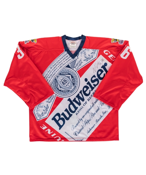Nick Vituccis 2000-01 ECHL Greenville Grrrowl "Bud Light" Signed Game-Worn Jersey 