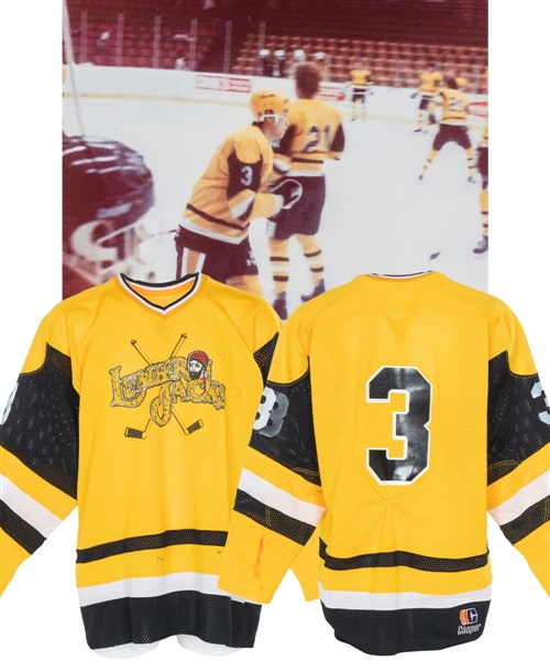 Jim Paeks 1987-88 IHL Muskegon Lumberjacks Game-Worn Third Jersey with LOA