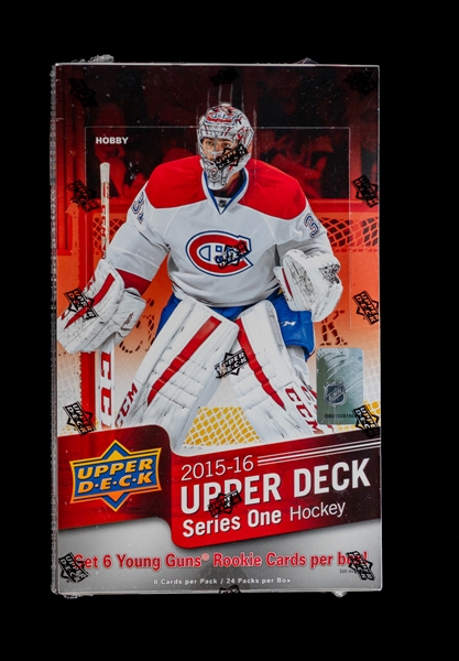 2015-16 Upper Deck Series One Factory Sealed Hobby Box (24 Unopened Packs) - Connor McDavid Rookie Card Year!