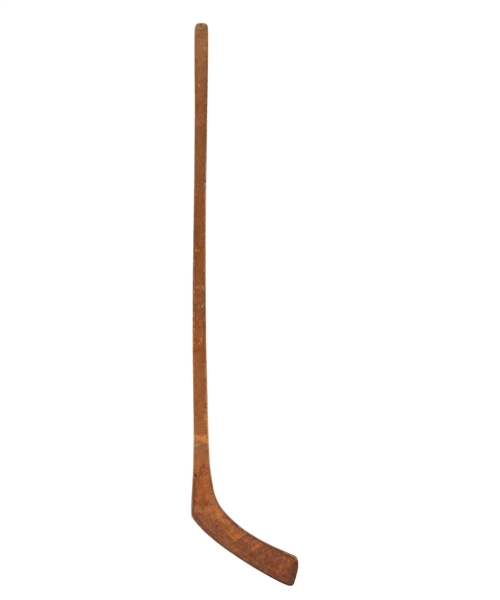 Antique Turn-of-the-Century One-Piece Hockey Stick with Display Case 