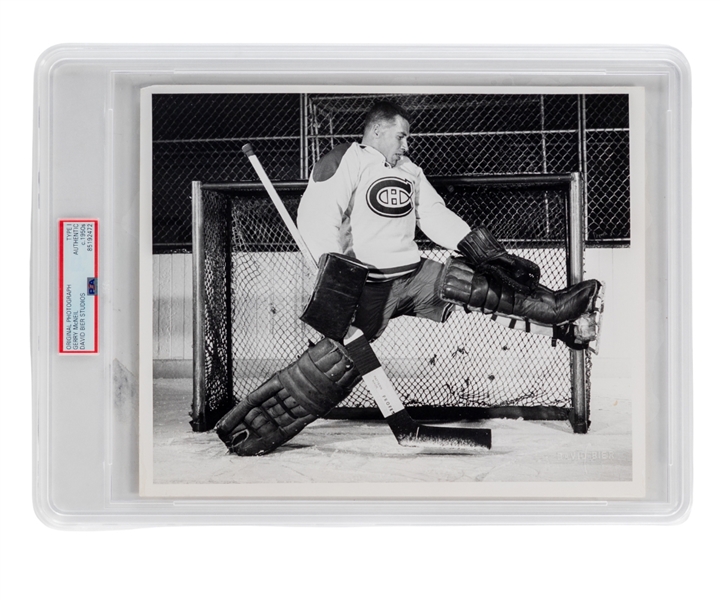 Vintage 1950s Gerry McNeil Montreal Canadiens Type l David Bier Studios Photograph - Graded PSA Authentic
