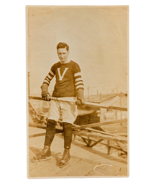 Deceased HOFer Frank Patrick PCHA Vancouver Millionaires Circa 1913-14 Vintage Postcard-Size Photograph (3 1/4" x 5 1/3")