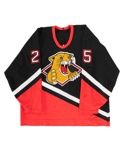 Andrew Luciuks Mid-to-Late-1990s WHL Prince George Cougars Game-Worn Jersey