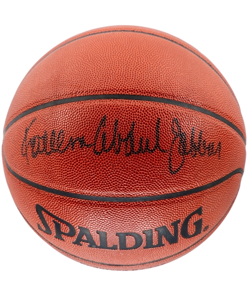 Kareem Adbul-Jabbar Single-Signed Spalding NBA Indoor/Outdoor Basketball with JSA Certification