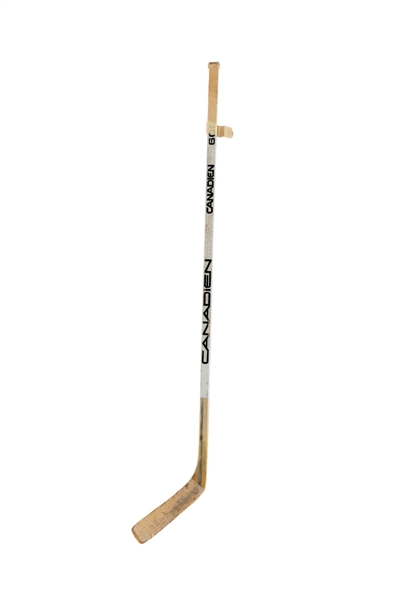 Dino Ciccarellis Mid-1980s Minnesota North Stars Canadien 6001 Game-Used Stick