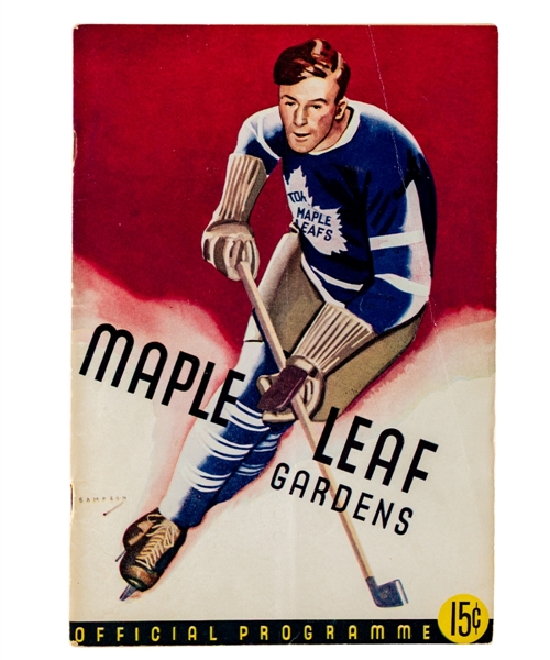 March 26, 1940 Game 1 Stanley Cup Semifinals Maple Leaf Gardens Program – Toronto Maple Leafs vs Detroit Red Wings