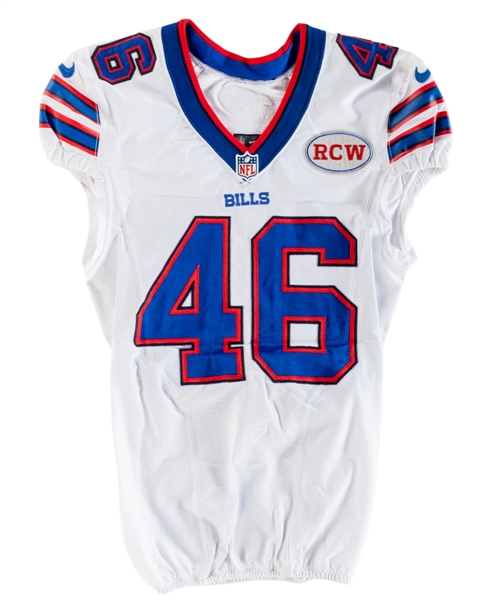 Deon Broomfields 2014 Buffalo Bills Pre-Season Game-Worn Jersey - "RCW" Memorial Patch!