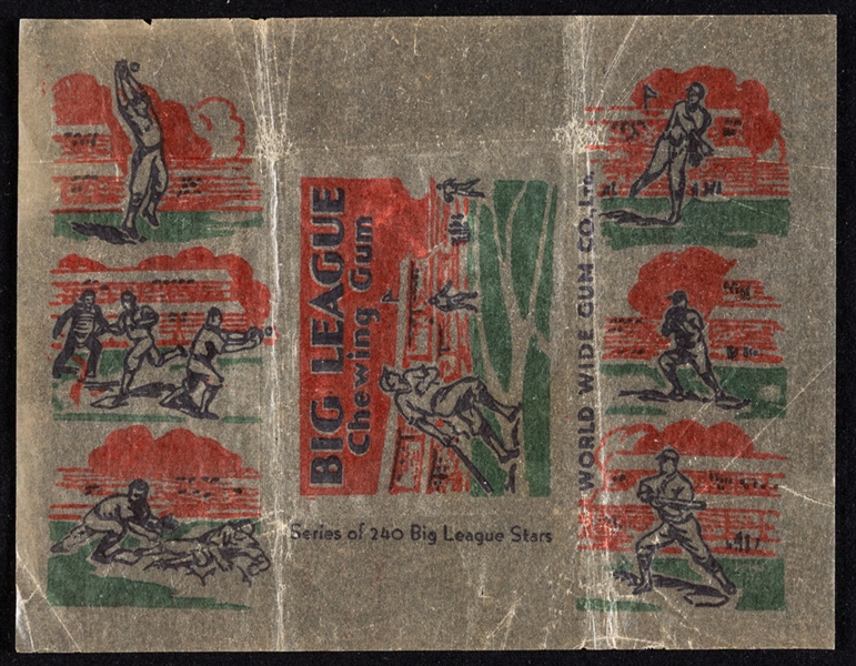 1933 World Wide Gum V353 "Canadian Goudey" Baseball Wax Wrapper