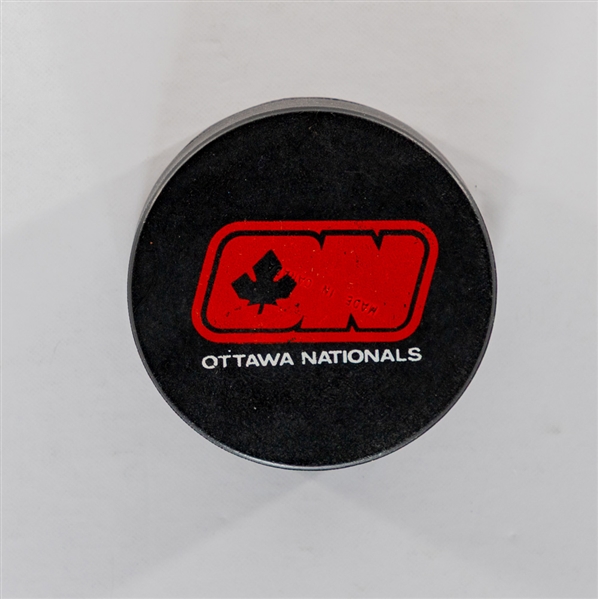 1972-73 WHA Ottawa Nationals Official Biltrite Game Puck 