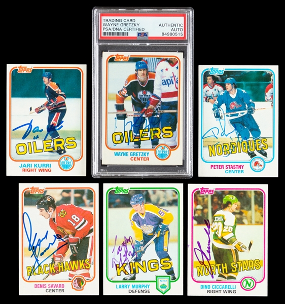 1981-82 Topps Hockey Signed Near Complete Card Set (197/198) Including #16 HOFer Wayne Gretzky (PSA/DNA Certified Authentic Auto) 
